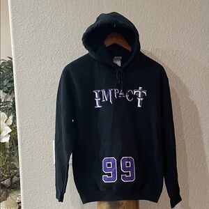 IMPact Black Hoodie #99 with Purple Details Size:S Gently Used